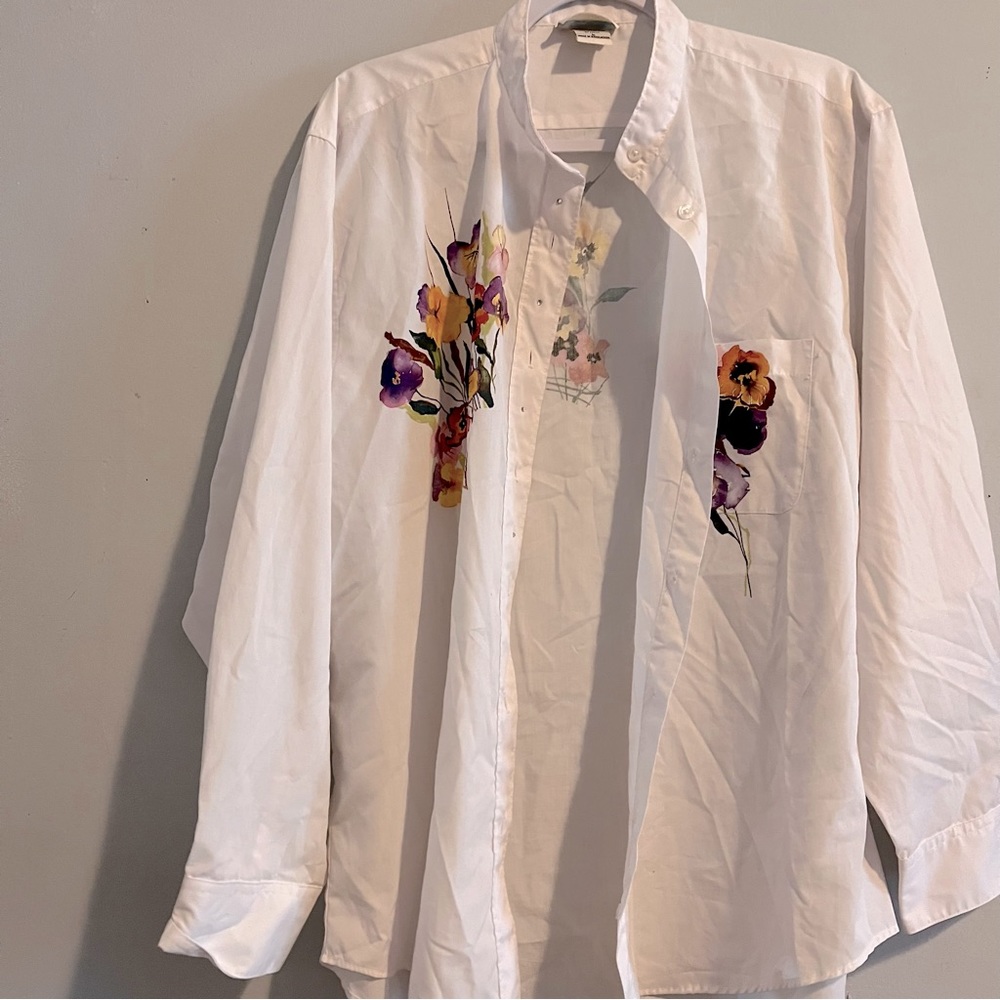 LAS OLAS Floral White Shirt